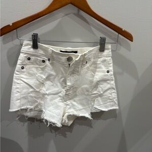 Aeropostale White Distressed Jean Shorts